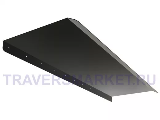 Козырёк для защиты электрощита от дождя "POHER-217433" черный, ширина 120 см, вылет 40 см,сталь 2 мм