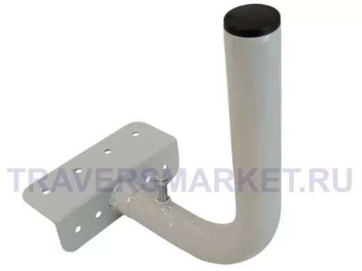 Кронштейн антенный на торец крыши, поворотный, вверх 50 см, 5х15см "ТОРЕЦКРЕП-217483" серый, 32мм