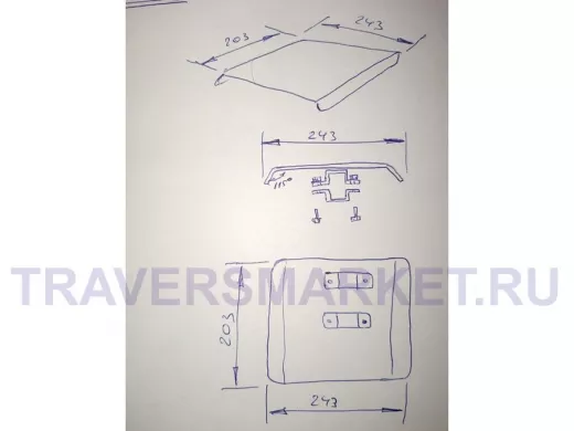 Козырёк для прожектора на круглую трубу 32мм 