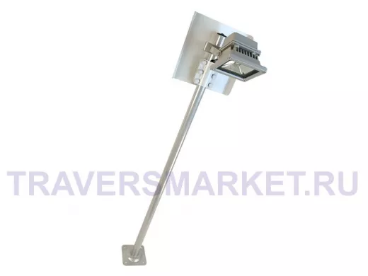 Кронштейн с козырьком для прожектора к стене, вылет 1 метр, диаметр 32мм 