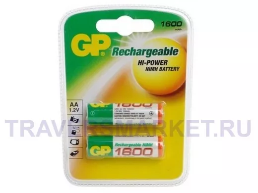 Аккумулятор AA 1600 mAh 1,2В GP 160AAHC-1C2 Ni-Mh (цена за 1 элемент)