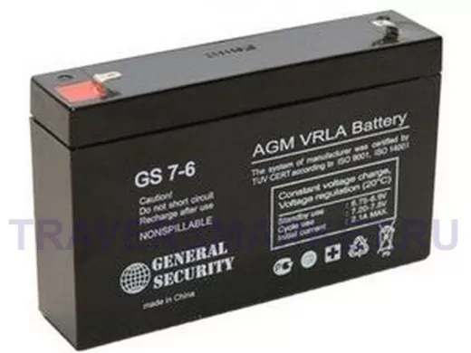 Аккумулятор 6В  7 А/ч GS  6v 7ah