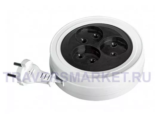 Сетевой удлинитель  ФAZA  Рулетка  УДРП-3- 500 (3 роз.5 м) 6А Макс.нагрузка 1300Вт