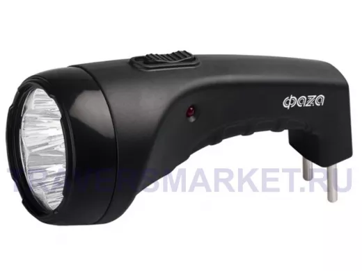 Фонарь  ФАZA Accu F2-L07  (7 LED, 2 режима работы, аккумуляторный, 4v - 400 mА/ч, до10 часов, ЧЁРНЫЙ
