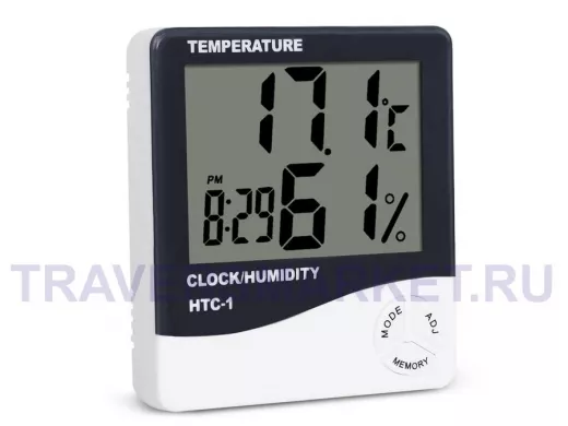 Термометр-гигрометр OT-HOM11  (часы,будильник) 