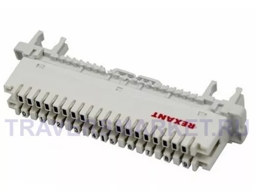 Плинт 10 pin размыкаемый, маркировка 0-9, универсальный (монтаж на рейку+ хомут)  REXANT