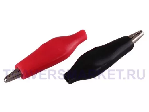 Зажим крокодил в изоляторе, длина 46 мм, ток 5A, (2шт.) (пакет)  PROconnect