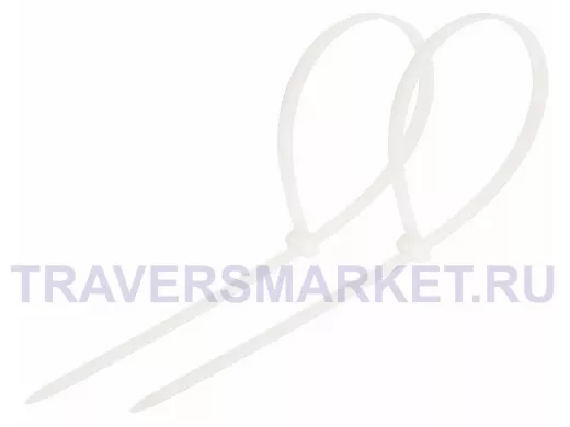 400x7,6мм кабельный хомут (стяжка нейлонoвая) nylon 100 шт. белый REXANT