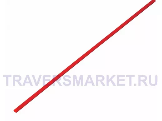 1.0 / 0.5 мм 1м термоусадка красная  REXANT