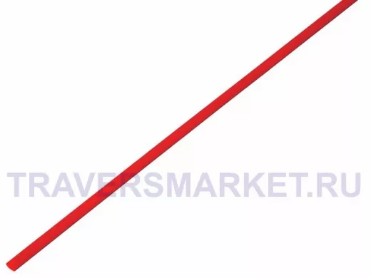 2.5 / 1.25 мм 1м термоусадка красная  REXANT