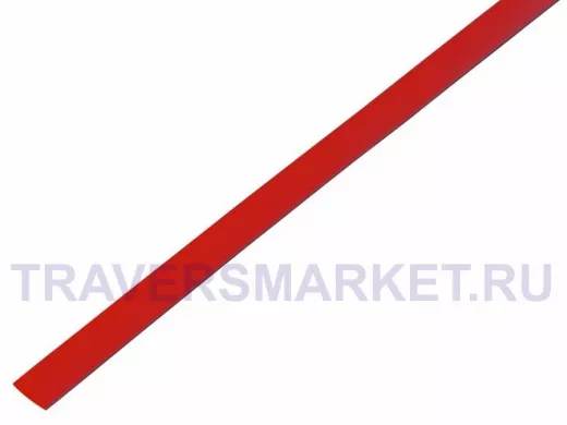 5.0 / 2.5 мм 1м термоусадка красная  REXANT