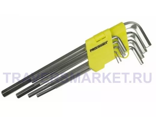 Набор шестигранников 9 предметов 1,5-10 мм экстра-длинные HEX