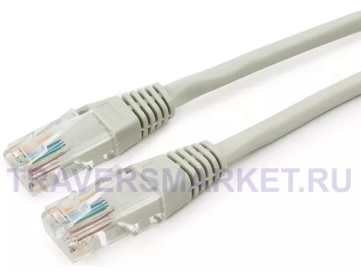 Патч-корд Cablexpert PP10-0.5M кат.5e, 0.5м, медный UTP литой, многожильный (серый) PP10-0.5M