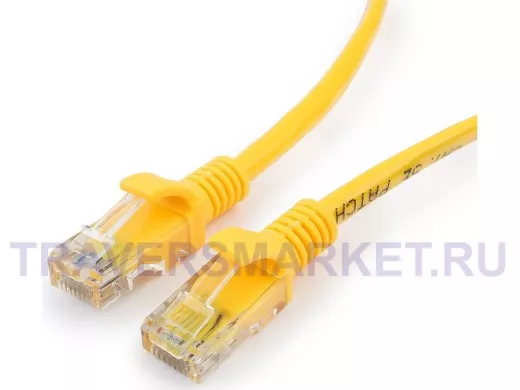 Патч-корд Cablexpert PP10-0.5M/Y кат.5e, 0.5м, медный UTP литой, многожильный (жёлтый) PP10-0.5M/Y