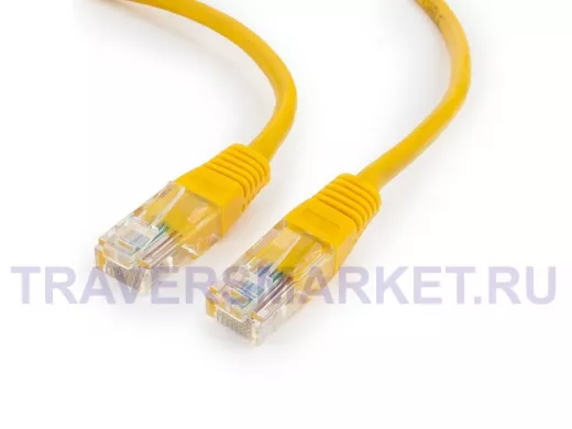 Патч-корд Cablexpert PP12-0.5M/Y кат.5e, 0.5м, UTP литой, многожильный (жёлтый) PP12-0.5M/Y