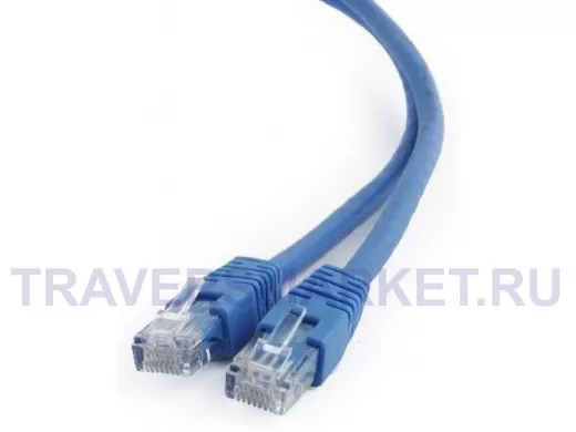 Патч-корд Cablexpert PP6U-0.5M/B кат.6, 0.5м, UTP литой, многожильный (синий) PP6U-0.5M/B