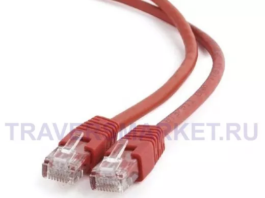 Патч-корд Cablexpert PP6U-0.5M/R кат.6, 0.5м, UTP литой, многожильный (красный) PP6U-0.5M/R
