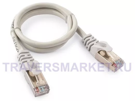 Патч-корд Cablexpert PP22-0.5m кат.5e, 0.5м, FTP, литой, многожильный (серый) PP22-0.5M