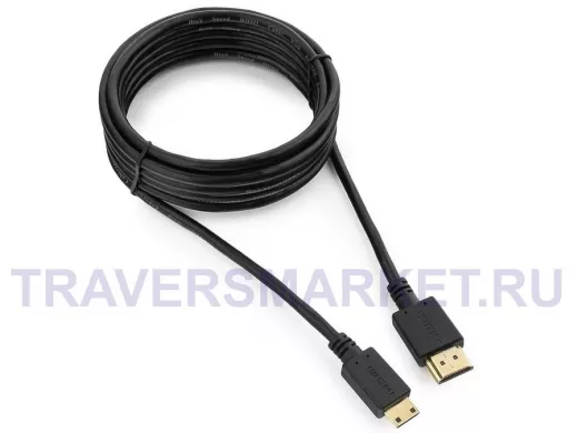 Кабель HDMI-miniHDMI Cablexpert CC-HDMI4C-10, 19M/19M, 3.0м, v1.4, 3D, Ethernet, черный, позол.разъе