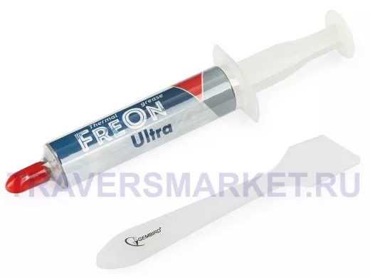 Термопаста Gembird FreOn Ultra GF-21-5 для радиаторов, 5 г, шприц GF-21-5