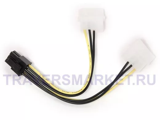 Разветвитель питания Cablexpert CC-PSU-6, 2хMolex->PCI-Express 6pin, для подключения в/к PCI-Е (6pin