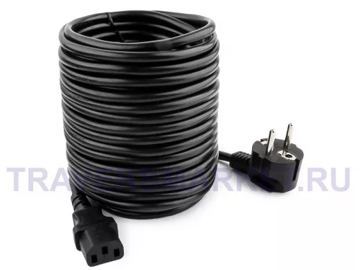 Кабель питания10м Cablexpert PC-186-VDE-10M "ABI-33670" Schuko- C13, VDE, 10А, черный, с заземлением