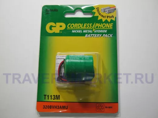 Аккумуляторы  GP T-113M (320mA 3.6V) Ni-Mh