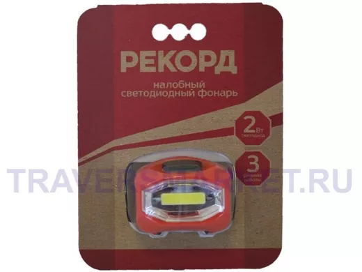 Фонарь налобный  РЕКОРД  SH-350 (3*R03) 2W  рассеянный свет, 150 лм