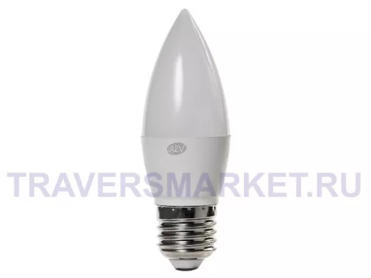 Светодиодная лампа  REV Classic C37 Е27 7W, 2700K, теплый свет, свеча
