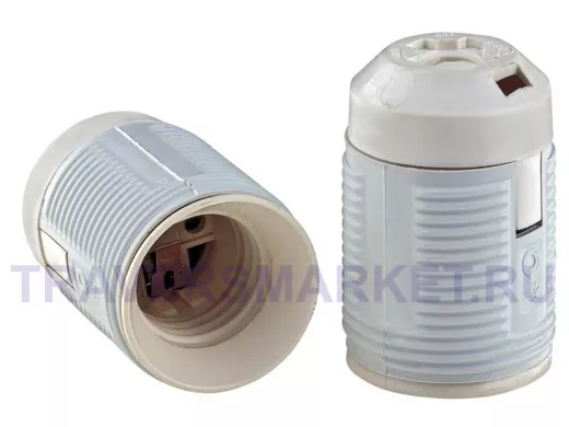 Патрон E27 подвесной фиг.резьба белый
