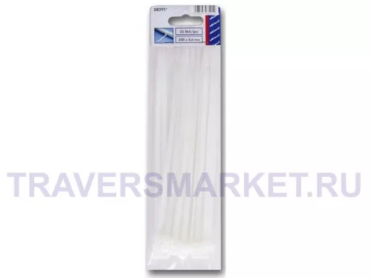 200х4,6мм кабельный хомут (стяжка) 100шт. Цвет: белый.