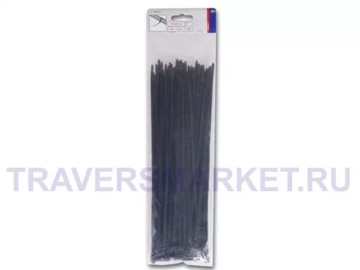 368х4,8мм кабельный хомут (стяжка) 100шт. Цвет: черный.