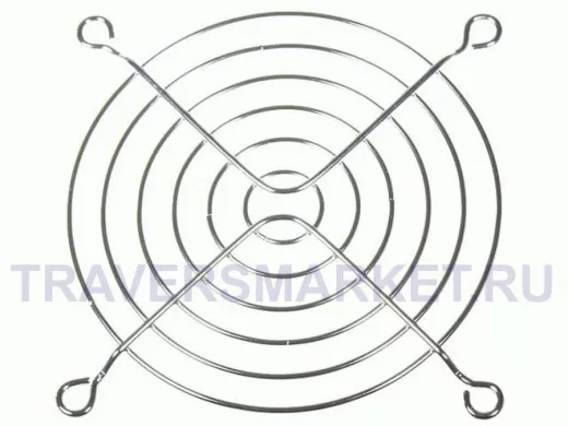 Решётка вентилятора: 92 х 92 мм (6 колец, 4 отв, метал, хром) K-G09A06-4HA