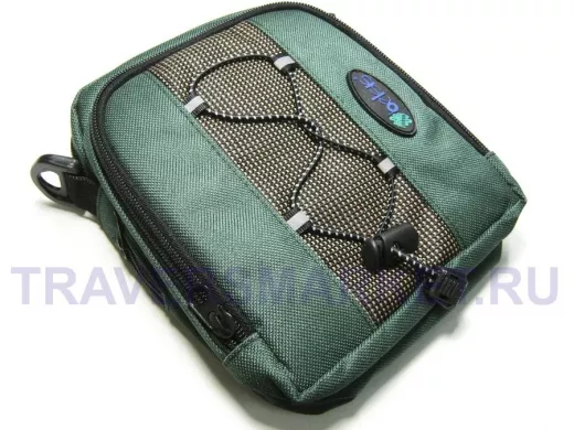 BB1608/5  Сумка для СD - плеера и 8 дисков , зеленого/черного цвета со вставкой