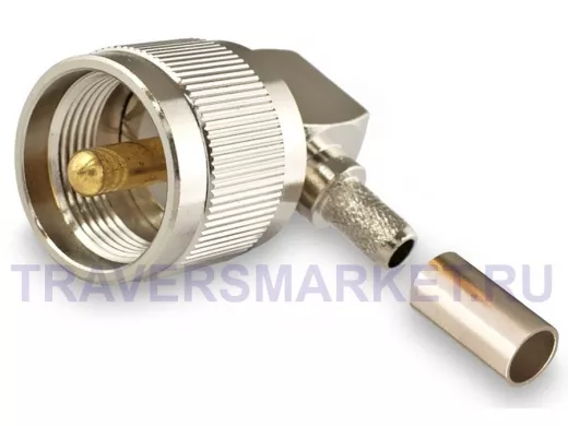 Разъем UHF U-111F PL259(male) RG58 обжимной угловой