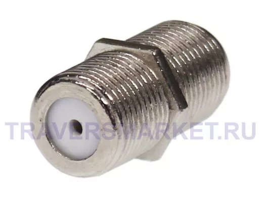 Переходник F-116 (мама-мама, female-female), бочка, цанговый зажим, для 4G, 3G, частота до 3ГГц