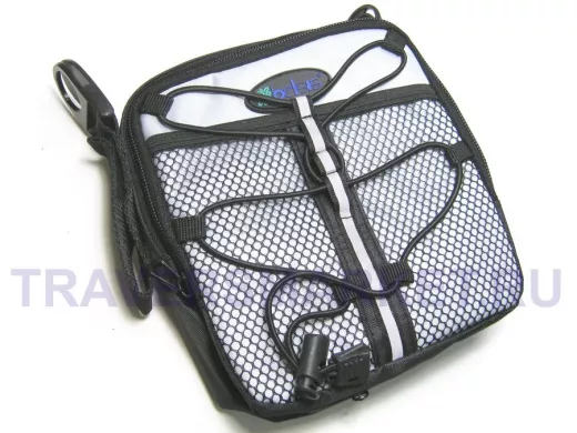 BB1508/3 Сумка для СD - плеера и 8 дисков , серого\черного  цвета с сеткой