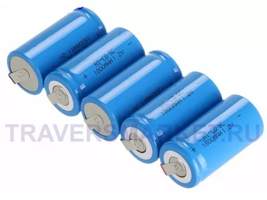 Аккумуляторы для шуруповерта SC 1800мАч 1,2 В Ni-Cd с лепестками  SUNRISING, (10C)