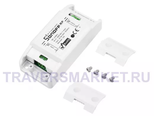 Wi-Fi реле Sоnоff RF, 1 канал 220В 10А, 433мГц, управление с телефона, голосом, с пульта, автовыключ