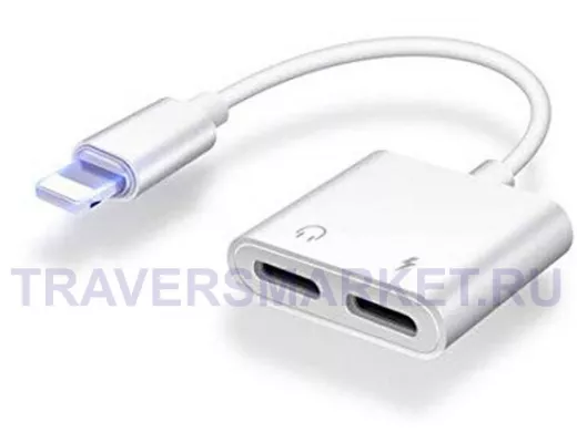 Переходник TDS GL-033 (штекер Lightning-2 гнезда Lightning)