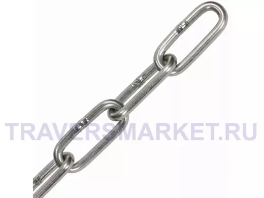 Цепь длиннозвенная, сварная, цинк DIN 763 8 мм (30 метров) цена за 1 метр