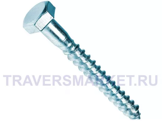 Болты сантехнические оцинкованные  8х 60 DIN 571 (  1шт) "ABI-KREP 53077", шуруп Глухарь вес 1шт г