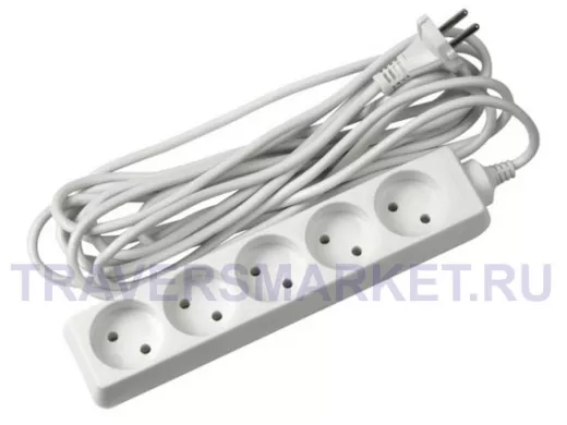 Сетевой удлинитель  JaZZway  E075-05-700 (5 роз.7 м) 7А, Макс.нагрузка 1500Вт