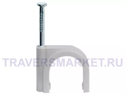 Скоба 12мм (40шт) тип А электроустановочная для круглого кабеля 