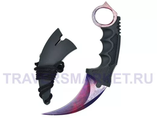 Нож Патриот PT-TRK10 (CS-209)  (Керамбит, волны рубин)