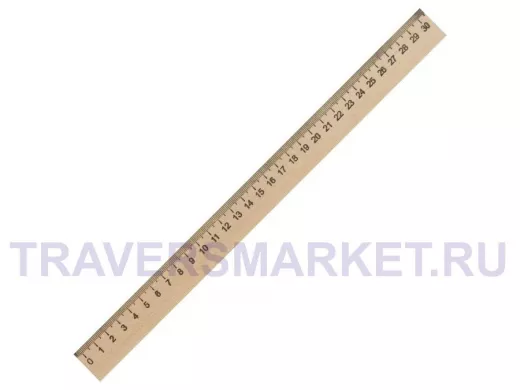 Линейка деревянная 30 см, "BR-75812"