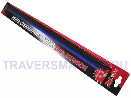 Лента стеклоочистителя (пара) силиконовая с адаптером 60 см синяя RTR 06120 Multi Edge