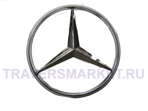 Эмблемма пластик в п/э знак MERCEDES хром 9x9 см 