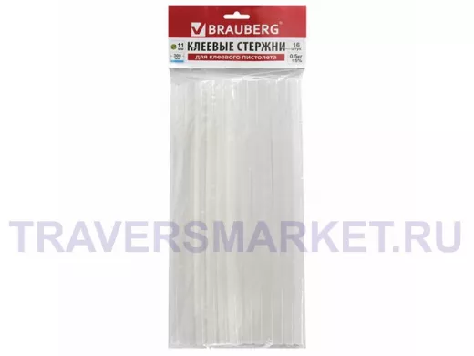 Клеевые стержни, диаметр 11,0мм, длина 300мм, прозрачные,КОМПЛЕКТ 16 штук (0,5 КГ) 