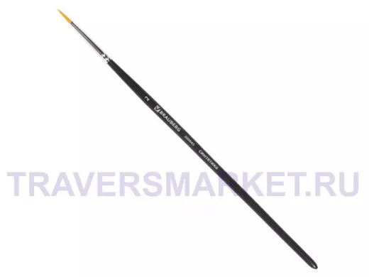 Кисть художественная проф. "BR-80141" ART CLASSIC, синтетика жесткая, круглая, № 2, короткая ручка